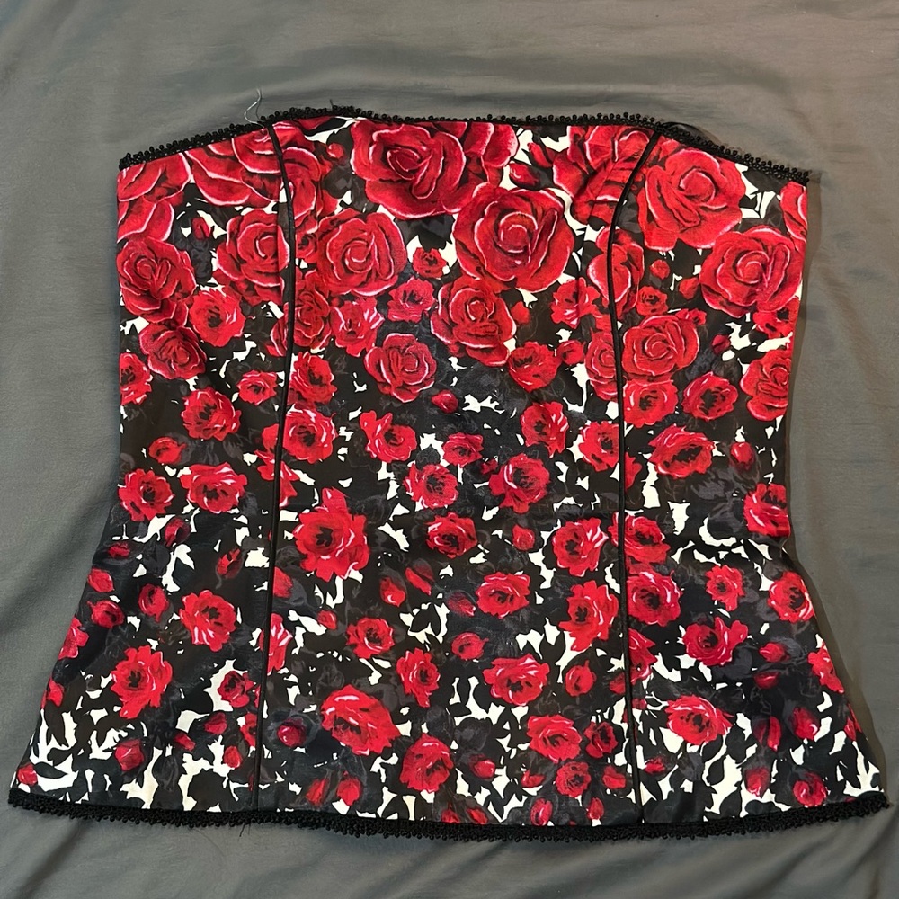 White House Black Market Rose Corset